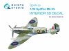 Quinta Studio QD35133 Spitfire Mk. Vb 3D-Printed coloured Interior on decal paper (Border model) 1/35